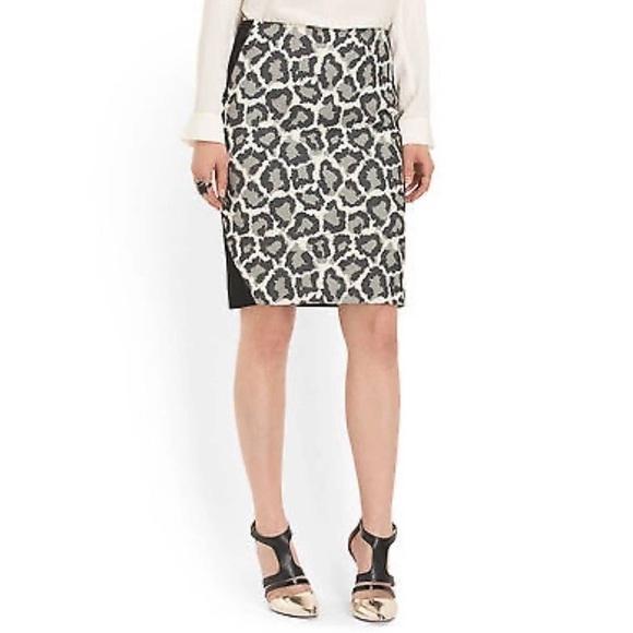 Diane Von Furstenberg Emma Leopard Print Pencil Skirt - Picture 1 of 7